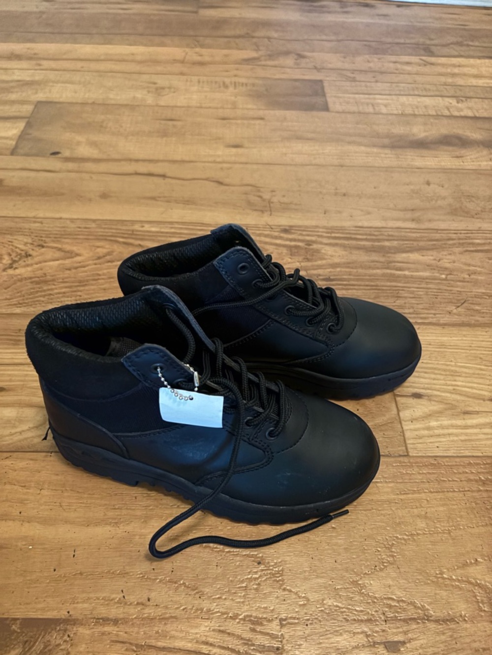 Kohl's Black Lace-Up Ankle Work Boots